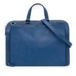 Prada  Saffiano Cuir Travel Front Zip Pocket Briefcase Unisex
