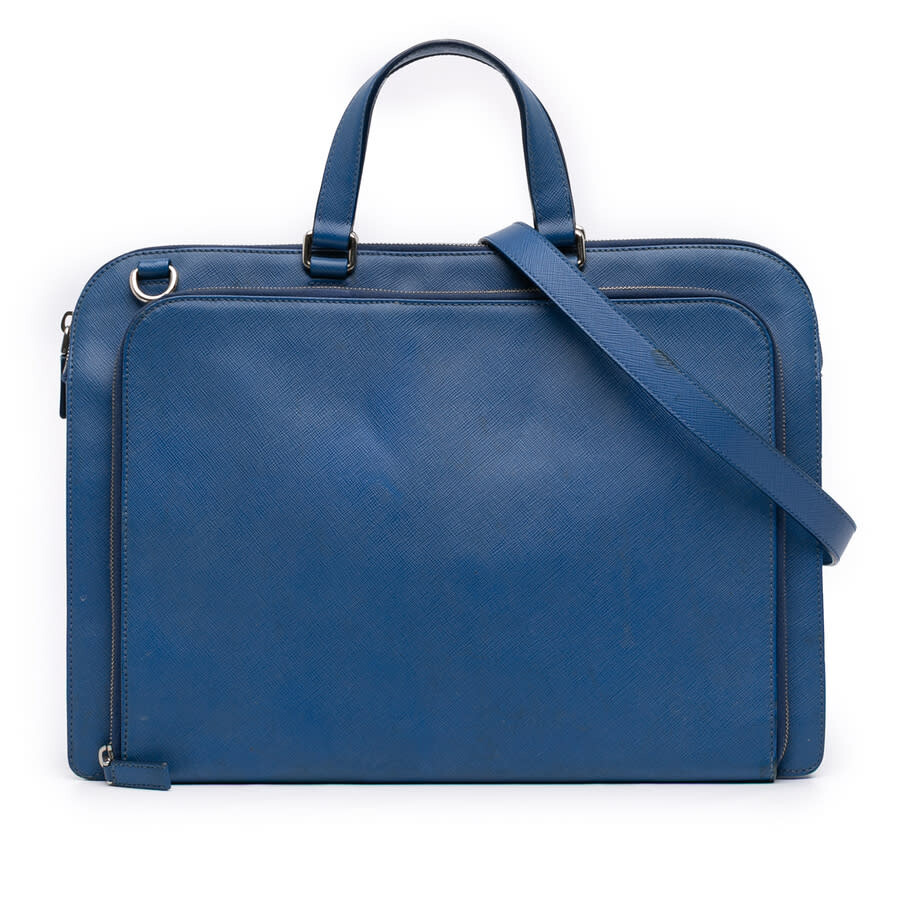 preowned-prada-saffiano-cuir-travel-front-zip-pocket-briefcase-unisex-68jb3sqh6sww2uby (1) Prada Saffiano Cuir Travel Front Zip Pocket Briefcase Unisex - Image 1