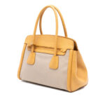 Prada  Saffiano Cuir Trimmed Canapa Satchel Ladies - Image 2