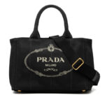Prada  Small Canvas Canapa Logo Satchel