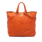 Prada  Vitello Daino Open Convertible Tote Ladies