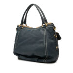 Prada  Vitello Daino Zip Top Satchel