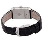 Jaeger LeCoultre Pre-owned Reverso Silver Dial Black Ostrich Leather Strap Unisex Watch - Image 3