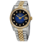 Rolex Datejust 36 Automatic Diamond Blue Dial Men's Watch