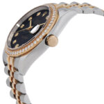 Rolex Oyster Perpetual Automatic Chronometer Diamond Black Dial Unisex Watch - Image 5