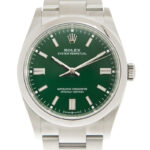 Rolex Oyster Perpetual Automatic Chronometer Green Dial Men's Watch