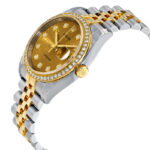 Rolex Oyster Perpetual Datejust 36 Champagne Dial Stainless Steel & 18K Yellow Gold Jubilee Bracelet Automatic Watch - Image 3