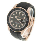 Rolex Yacht-Master 18kt Everose Gold Black Dial 40 mm Men's Watch 126655BKSRS