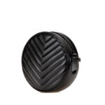 Saint Laurent  Chevron Calfskin Round Vinyle Camera Bag - Image 5
