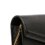 Saint Laurent  Grain De Poudre Monogram Cassandra Chain Wallet - Image 5