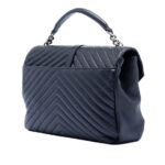 Saint Laurent  Large Chevron Sheepskin Monogram College Satchel Ladies TCT392738 0116 - Image 2