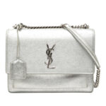 Saint Laurent Medium Metallic Calfskin Monogram Sunset Crossbody Ladies 7PV2RPTGU6XG5M48