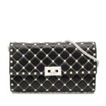 Valentino Garavani Valentino Quilted Lambskin Free Rockstud Spike Wallet On Chain