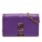 Versace  Leather Greca Goddess Wallet on Chain