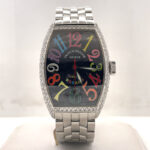 Franck Muller Cintree Curvex Color Dreams Automatic Diamond Black Dial Ladies Watch