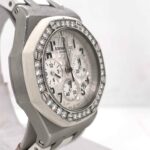 Audemars Piguet Royal Oak Offshore Chronograph Diamond Silver Dial Men's Watch - Image 4