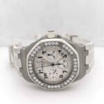 Audemars Piguet Royal Oak Offshore Chronograph Diamond Silver Dial Men's Watch - Image 3
