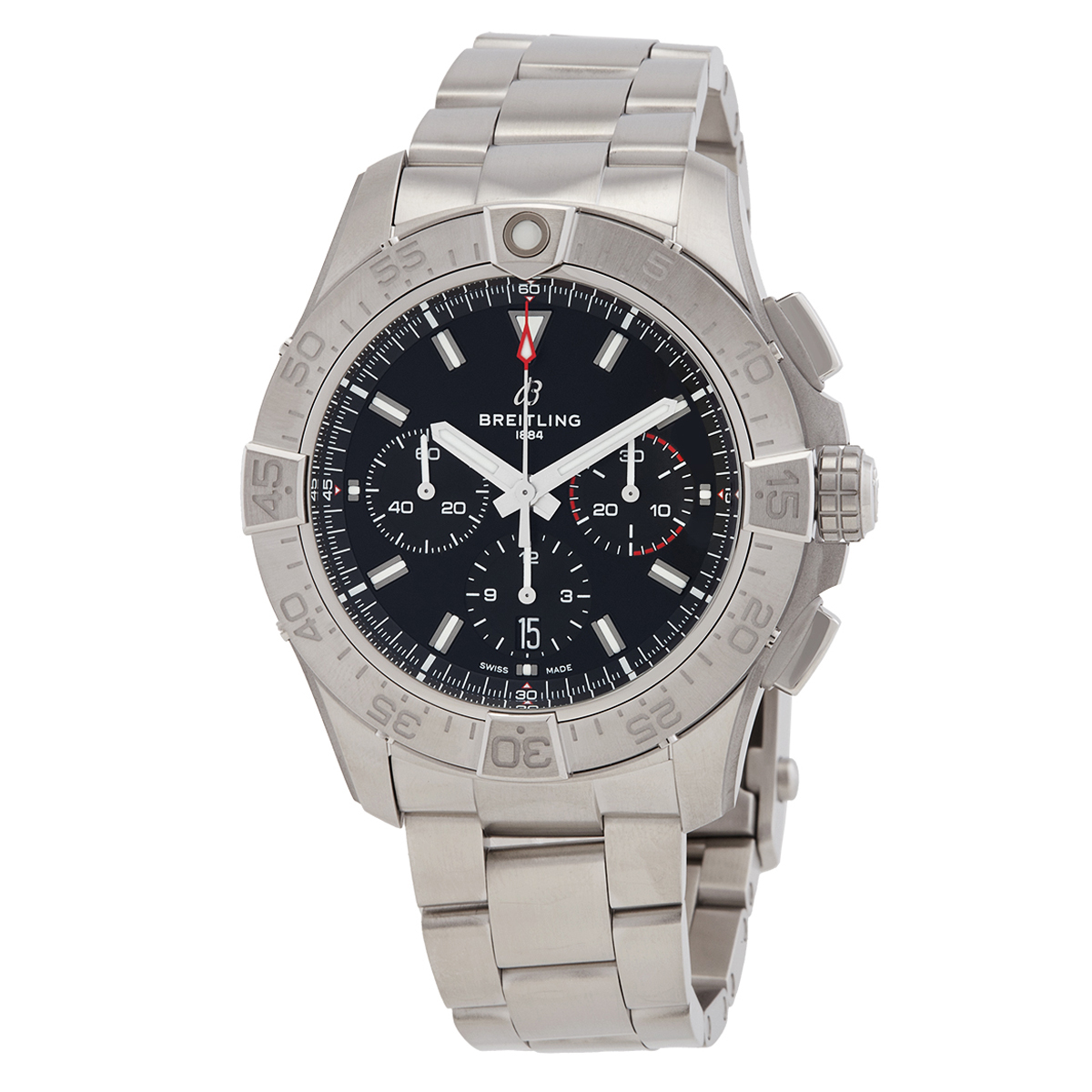 preowned-breitling-avenger-chronograph-automatic-black-dial-ladies-watch-ab0147101b1a1 Breitling Avenger Chronograph Automatic Black Dial Ladies Watch - Image 1