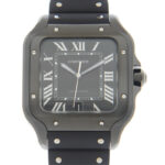 Cartier Santos Black Dial Men's Watch