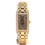 Cartier Tank Americaine Quartz Diamond Brown Dial Ladies Watch