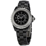 Chanel J12 Diamonds Diamond Black Dial Ladies Watch