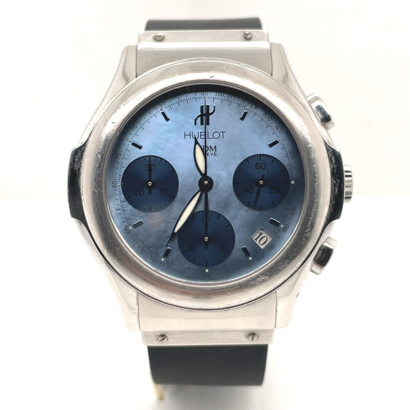 preowned-hublot-hublot-mdm-chronograph-automatic-blue-dial-mens-watch-18101-18101 Hublot Hublot MDM Chronograph Automatic Blue Dial Men's Watch - Image 1