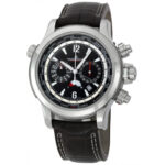 Jaeger LeCoultre Master Compressor Chronograph Black Dial Men's Watch