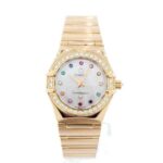 Omega Constellation Iris Quartz Diamond White Dial Ladies Watch