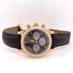 Omega De Ville Co-Axial Chronograph Automatic Diamond Brown Dial Ladies Watch - Image 4