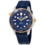 Omega Seamaster Blue Ceramic (Laser-engraved Waves) Dial Men's Watch