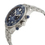 Omega Seamaster Diver Chronograph Automatic Chronometer Blue Dial Men's Watch - Image 4