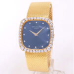 Patek Philippe Vintage Hand Wind Diamond Blue Dial Ladies Watch