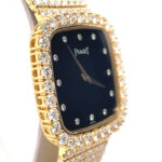 Piaget Vintage Quartz Diamond Black Dial Ladies Watch - Image 4