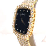 Piaget Vintage Quartz Diamond Black Dial Ladies Watch - Image 3