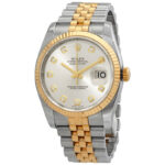 Rolex Pre-owned Datejust Automatic Chronometer Diamond Grey Dial Men's Watch
