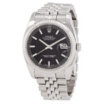 Rolex Pre-owned Oyster Perpetual 36 mm Black Dial Stainless Steel Bracelet Automatic Men's Watch 116234BKSO