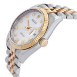 Rolex Pre-owned Oyster Perpetual Datejust 36 Silver With 10 Diamonds Dial Stainless Steel and 18K Yellow Gold Jubilee Bracelet Automatic Men - Image 3