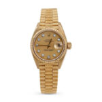 Rolex Datejust Automatic Chronometer Diamond Champagne Dial Ladies Watch