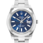 Rolex Datejust II Automatic Chronometer Blue Dial Men's Watch - Image 2
