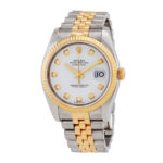 Rolex Oyster Perpetual Automatic Chronometer Diamond White Dial Men's Watch