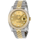 Rolex Oyster Perpetual Datejust 36 Champagne Dial Stainless Steel & 18K Yellow Gold Jubilee Bracelet Automatic Watch