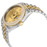 Rolex Oyster Perpetual Datejust 36 Champagne Dial Stainless Steel & 18K Yellow Gold Jubilee Bracelet Automatic Watch - Image 4