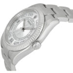Rolex Oyster Perpetual Silver Concentric Dial Men's Watch - Image 4
