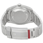 Rolex Oyster Perpetual Silver Concentric Dial Men's Watch - Image 3