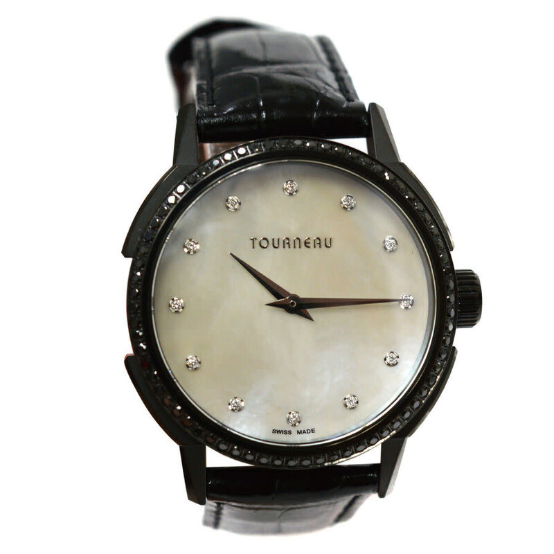 preowned-tourneau-tny-roventa-quartz-diamond-unisex-watch-tny350704001 Tourneau TNY Roventa Quartz Diamond Unisex Watch - Image 1