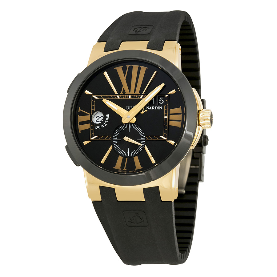 preowned-ulysse-nardin-executive-dual-time-gmt-black-dial-mens-watch-24600342-24600342 Ulysse Nardin Executive Dual Time GMT Black Dial Men's Watch - Image 1